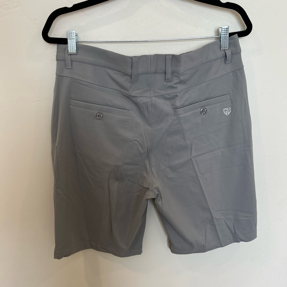Men’s Graham Luxe Gray Flatfront Golf Shorts, 34 - Picture 4 of 5